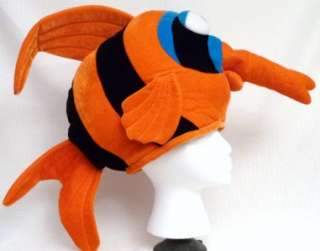 Plush Stuffed Animal Orange Snorkel Fish Costume HAT  