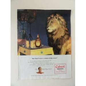  Calvert whiskey. Vintage 40s full page print ad. (tray of 