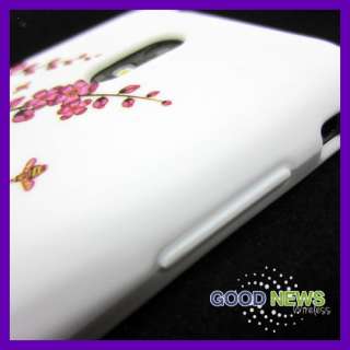   S2 Epic Touch Pink Flowers Rubber Silicone Skin Case Cover  