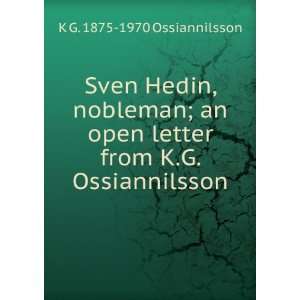   letter from K.G. Ossiannilsson K G. 1875 1970 Ossiannilsson Books