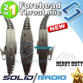 This is brand new Forehead Heavy Duty Throat mic with PTT Finger 