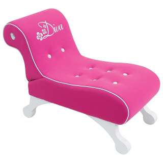 COZY Christmas Gift Ideas Plush Diva Girls Pink Chaise Chair