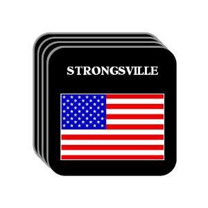  US Flag   Strongsville, Ohio (OH) Set of 4 Mini Mousepad 
