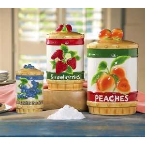  Vintage Fruit Canisters 