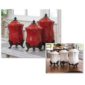  VENETIAN SCROLL KITCHEN CANISTER   LARGE