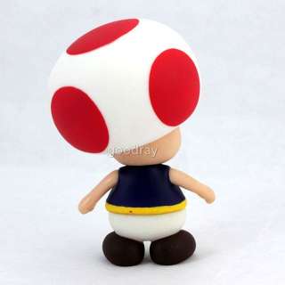 Super Mario Brothers Action Figure 3.7 Toad Toy Doll  