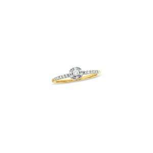   Round Bezel Promise Ring in 10K Gold 1/6 CT. T.W. classic Jewelry