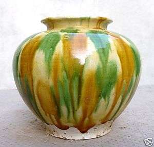 32 44 Stunning Chinese Sancai Glazed Pottery Pot  