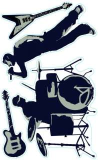 ROCK STAR BAND IN CONCERT SILHOUETTES APPLIQUES BYR9437  