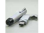 Max 5mW Laser Pointer Pen Paqing flip over Silver #9833  