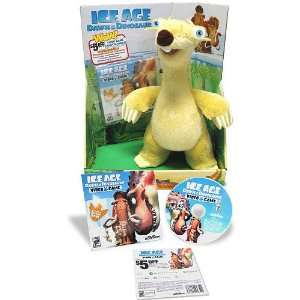   Ice Age 3 Dawn Of The Dinosaurs Large Plush   SID w/Promo Disc Toys