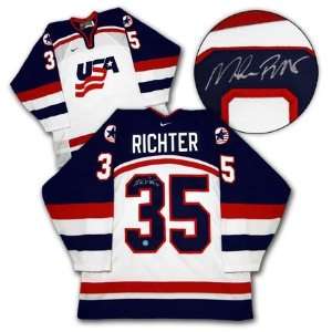 Mike Richter Team Usa Autographed/Hand Signed Hockey Jersey