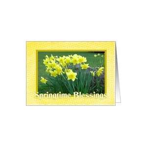 Seasons   Spring, Daffodils In Yellow Frame Card