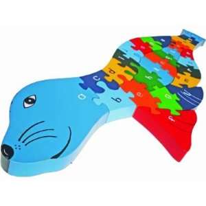    Learn from Puzzles   Alpha Seal wooden puzzle Toys & Games