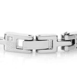 SUPER STYLISH STAINLESS STEEL BRACELET WITH GENUINE DIAMOND BY SIMMONS 
