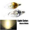 3W E14 High Power Candle Light Energy Saving LED Bulb Multi Color AC85 