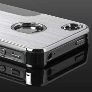 Steel Chrome Luxury Case For iPhone 4 4S + Screen Protector GiftCool 