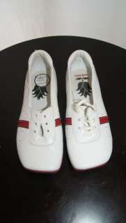 girls DIESEL WHITE/RED LEATHER HOP STOCK SNEAKERS1  
