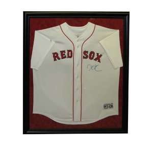  Autographed Dustin Pedroia Replica Home Jersey Framed 