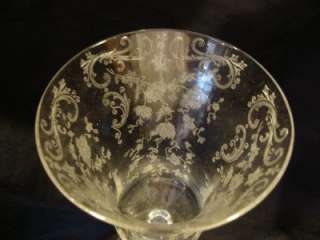 CAMBRIDGE CHANTILLY Etch Water Goblet Excellent Condition  