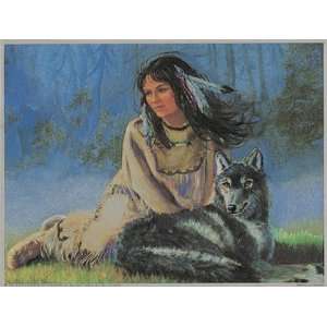  Maiden with Wolf by Marianne Caroselli 8x6