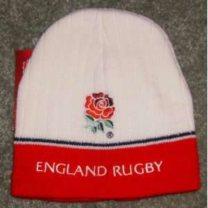  England Rugby Fleece Lined Beenie / Winter Hat   Official 