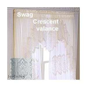  JC Penney Voile Embroidered Crescent Valance White