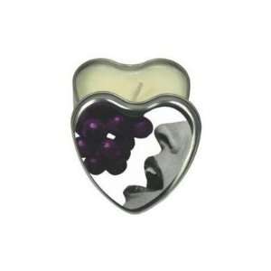  Candle 3 In 1 Heart Edible Grape 4.7 Oz (Package of 5 