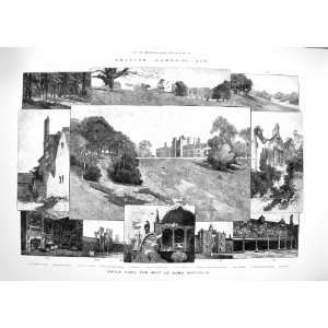    1888 KNOLE PARK LORD SACKVILLE PIGEON HOUSE CARTOON