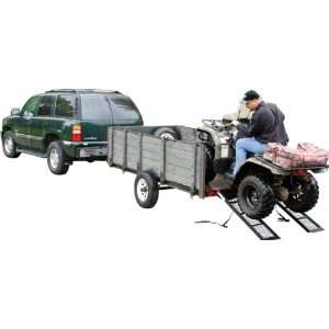  Pair of Steel Trailer Ramps with Mesh Surface 48 Long X 