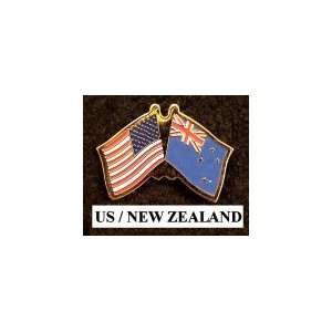  United States New Zealand Friendship Flag Lapel Pin 