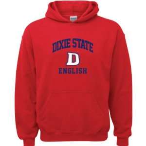  Dixie State Red Storm Red Youth English Arch Hooded 