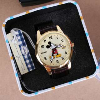 AUTHENTIC DISNEY]Brand New MICKEY MOUSE watch with Date Gift case 