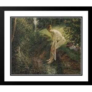  Pissarro, Camille 23x20 Framed and Double Matted Bather in 