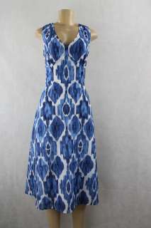 Jones New York women dress sleeveless blue stone size 10  