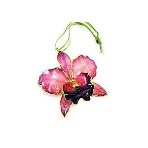  REAL FLOWER Cattleya Ornament in Fuschia