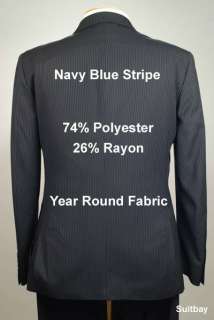   Button Mens SUIT SEPARATE Navy Blue Stripe   42 Regular   SS13  