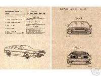 US PATENT for DELOREAN DMC 12 John De Lorean Car Art  