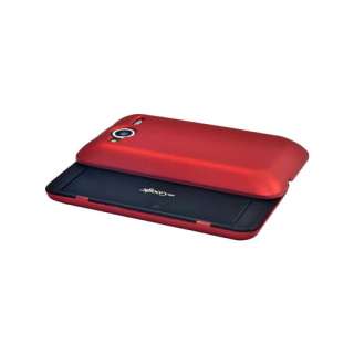 Best Red Rubberized Snap on Hard Case Cover Skin Frame for HTC EVO 