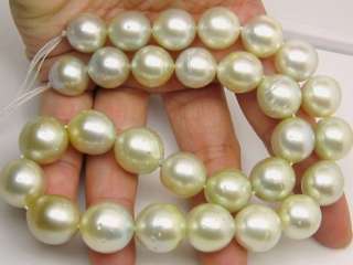 12.2 14mm NATURAL COLOR South Sea Cultured Pearl Strand  