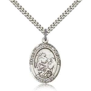  Sterling Silver St. Bernard of Montjoux Pendant Jewelry
