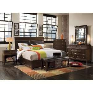  Pulaski Tangerine 310 6pc Queen Nutmeg Bedroom Set