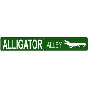  Alligator Alley 4 X 24 Aluminum Street Sign Patio, Lawn 