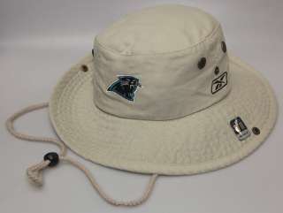 New NFL Carolina Panthers Beige Fishing Bucket Hat w/ Embroidered 