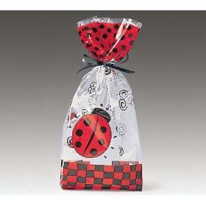  Ladybug Cellophane Cello Bags Party Favor Large Office 