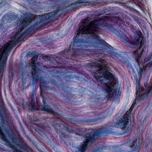 Merino/Tussah Silk 70/30 Top Purple Roving Spinning Fiber 8 Oz http 
