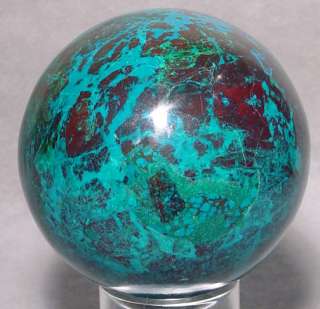 Gemmy Blue Chrysocolla 3 inch Crystal Sphere  