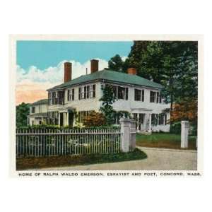  Concord, Massachusetts, Exterior View of Ralph Waldo 