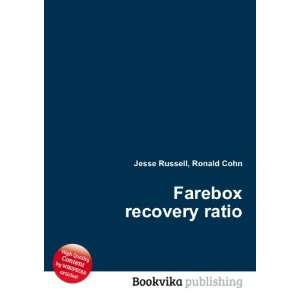  Farebox recovery ratio Ronald Cohn Jesse Russell Books