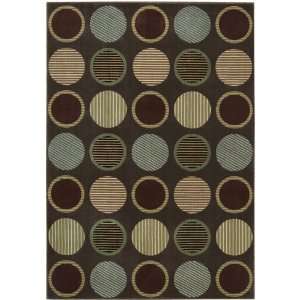   Cambridge Chocolate Contemporary Circles 79 x 1010 Rug (CG06
